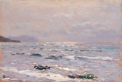 Marina, olio su cartone