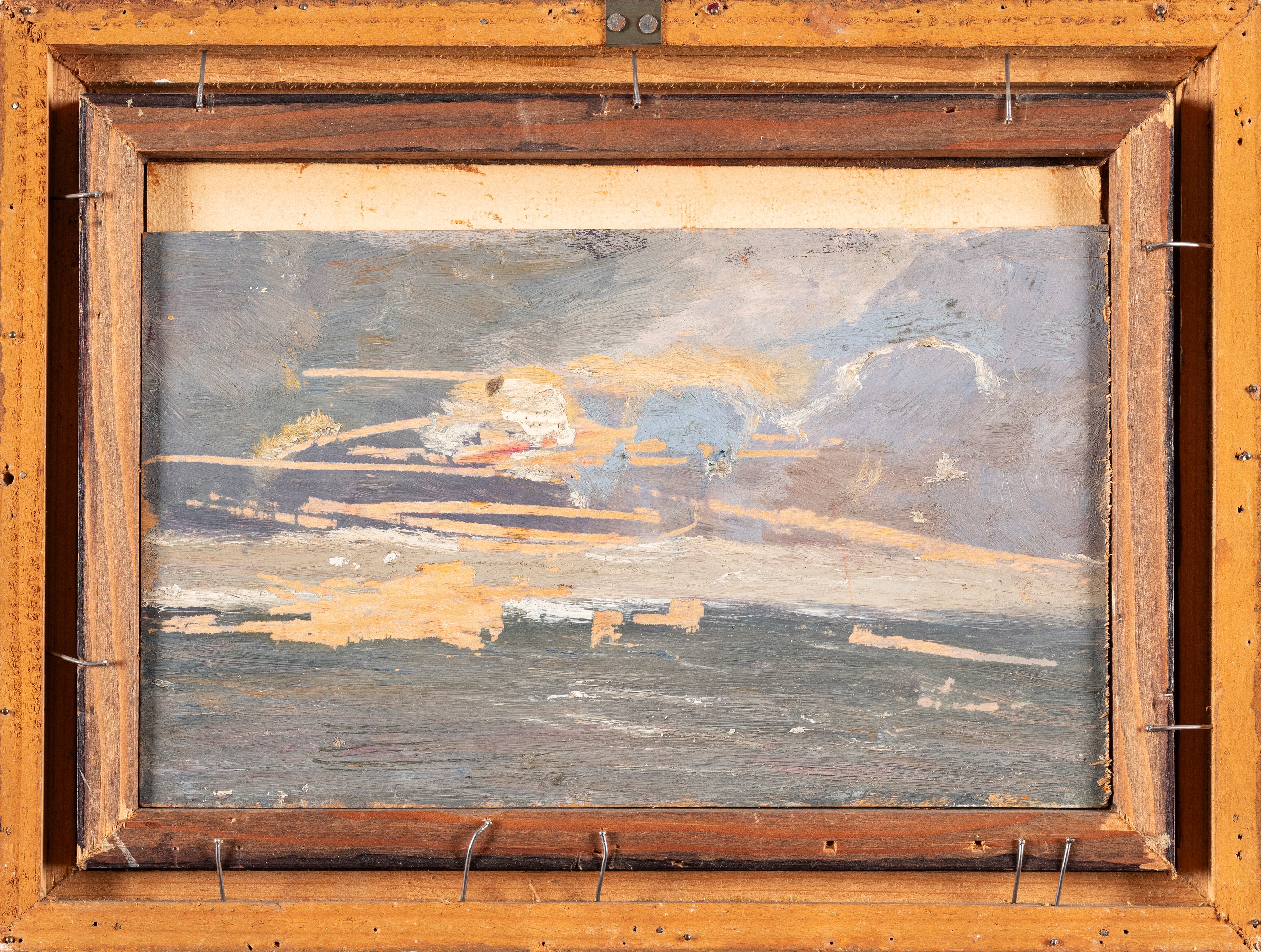 Giorgio Belloni - Marina, olio su cartone