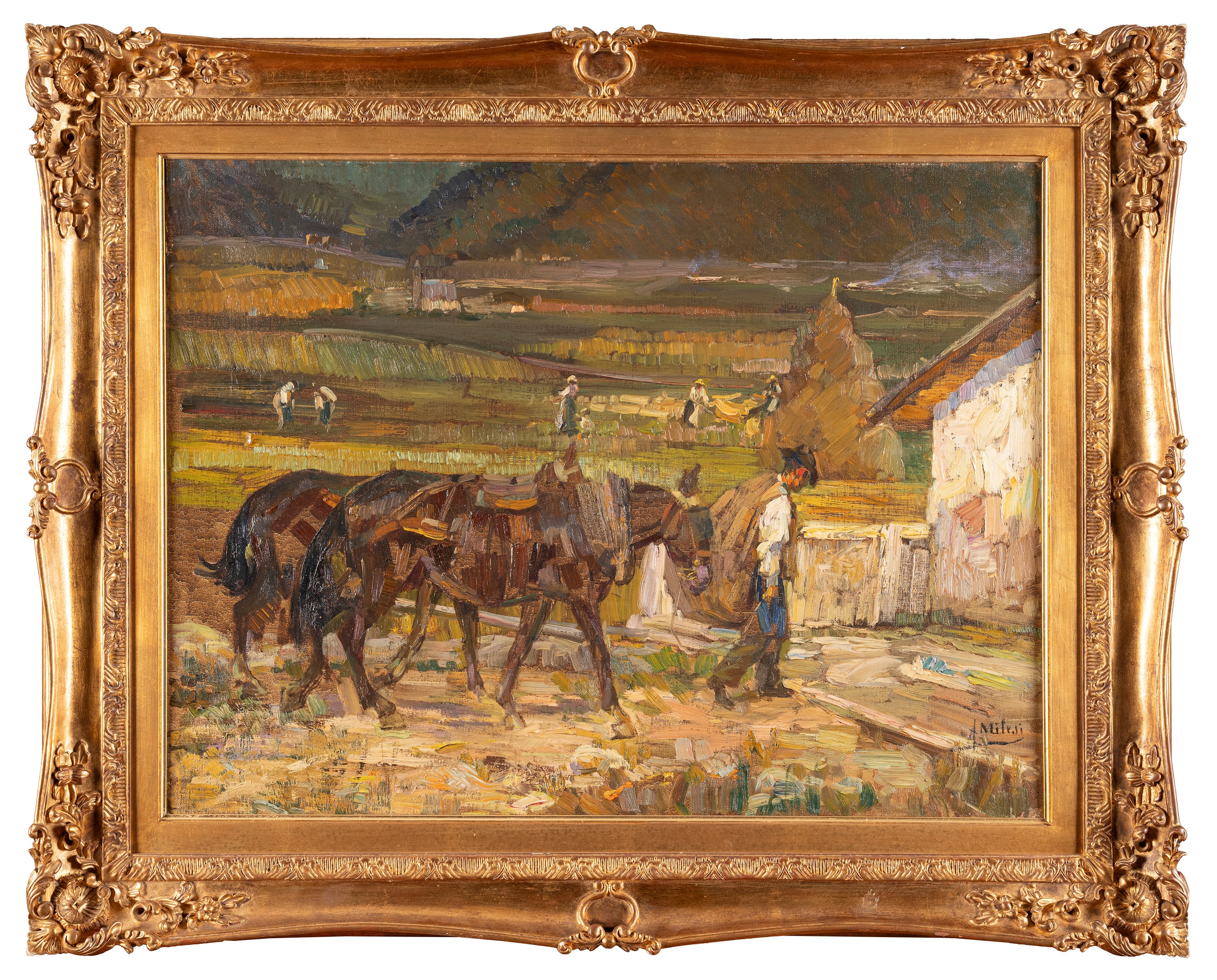 Alessandro Milesi - Al Lavoro nella Campagna Veneta
