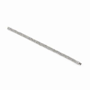 Bracciale in oro bianco 18K e diamanti taglio brillante ct 3,30