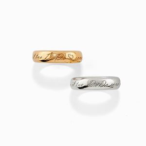 Due anelli in oro rosso 9K e argento