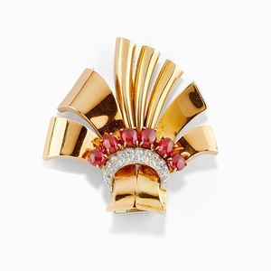 Spilla nei tre ori 18K