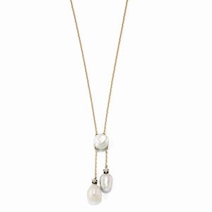 A silver, 18K yellow gold and freshwater natural pearl pendant, with certificate