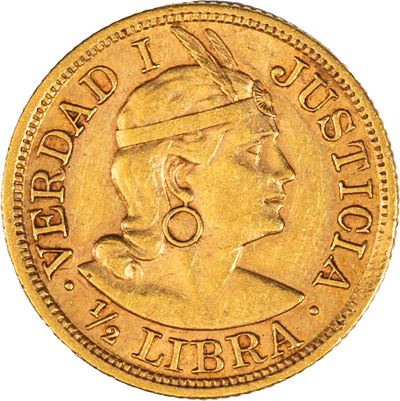 Perù, Libra Peruviana d'oro, 1908