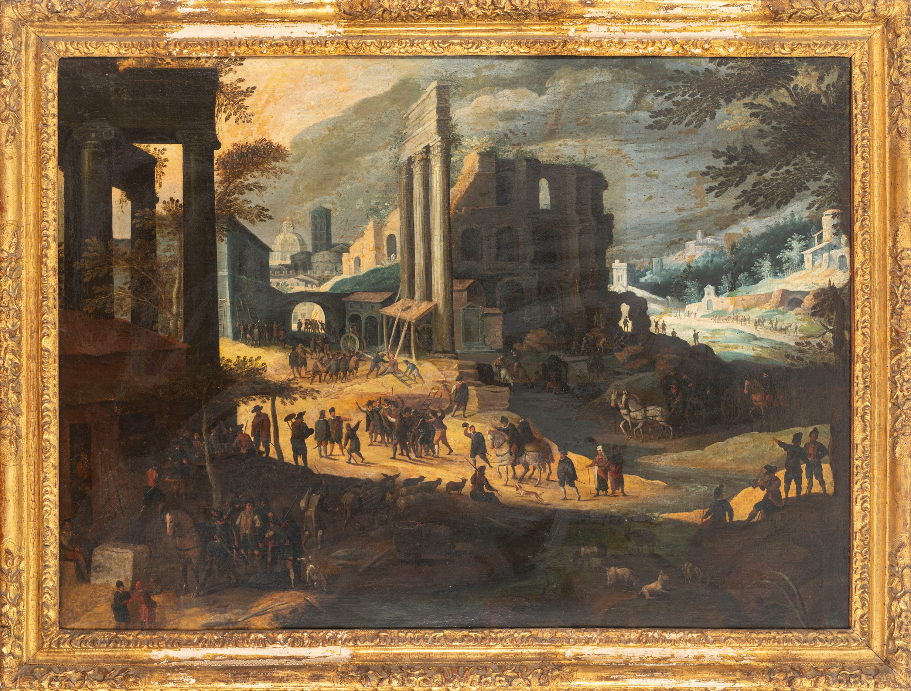 Paesaggio con rovine del Campo Vaccino