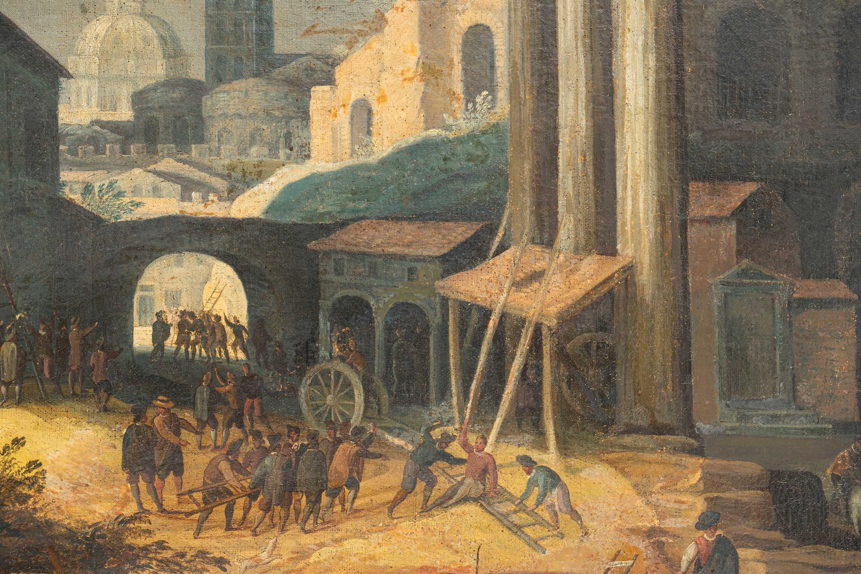 Paesaggio con rovine del Campo Vaccino