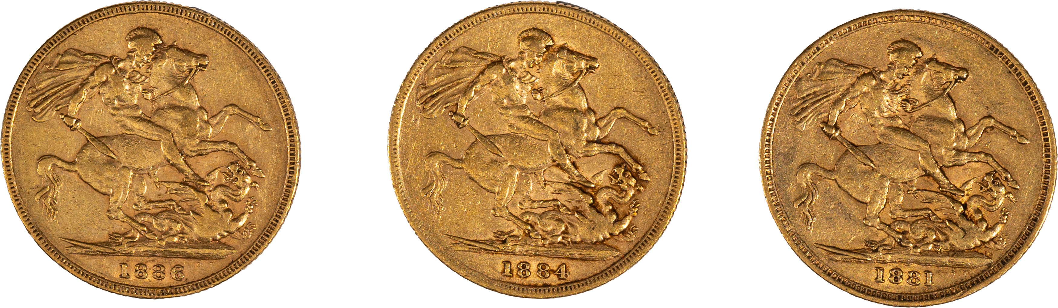 Regno Unito - Lotto di 3 monete da 1 sterlina (Sovrana)