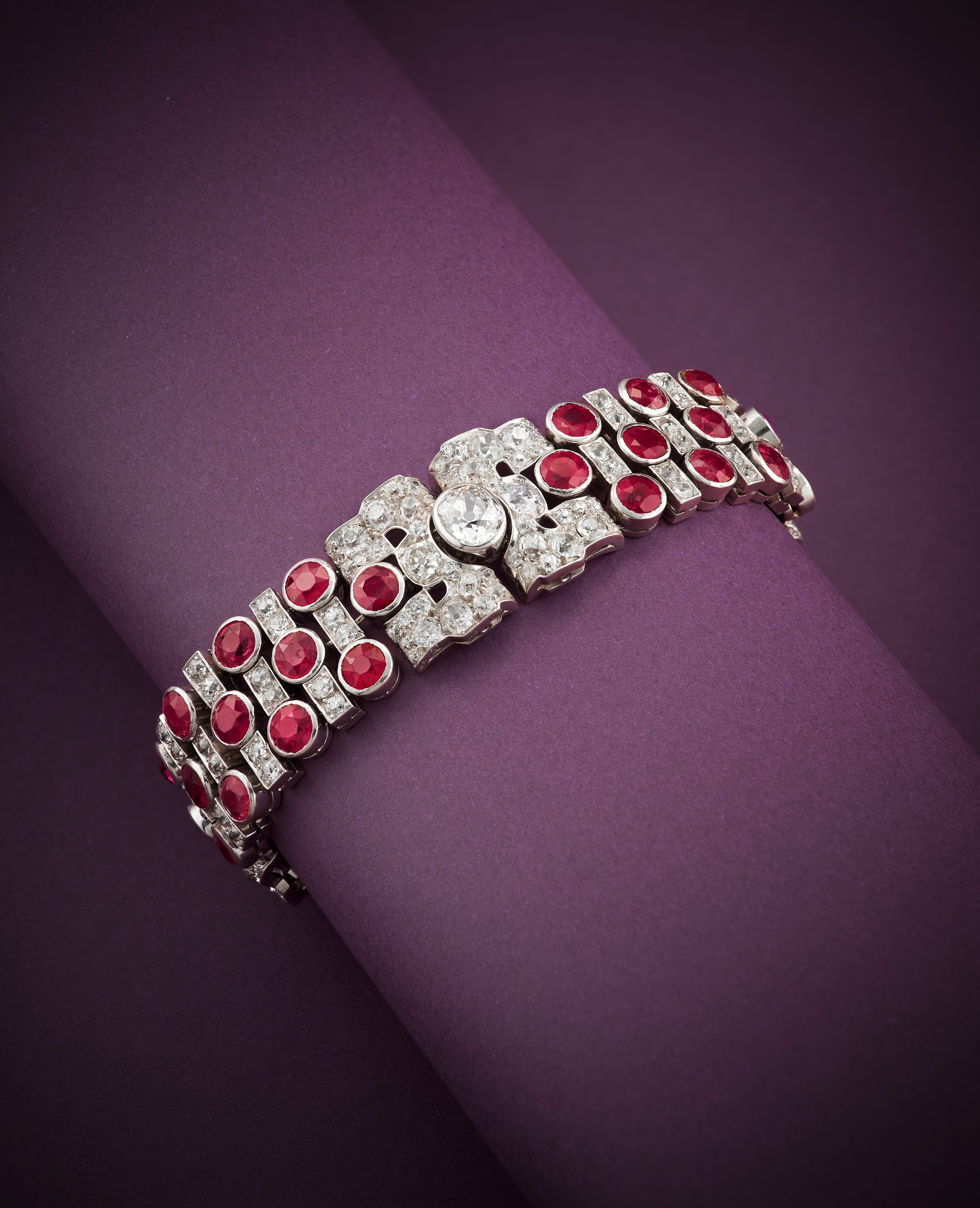 Bracciale con Rubini e Diamanti