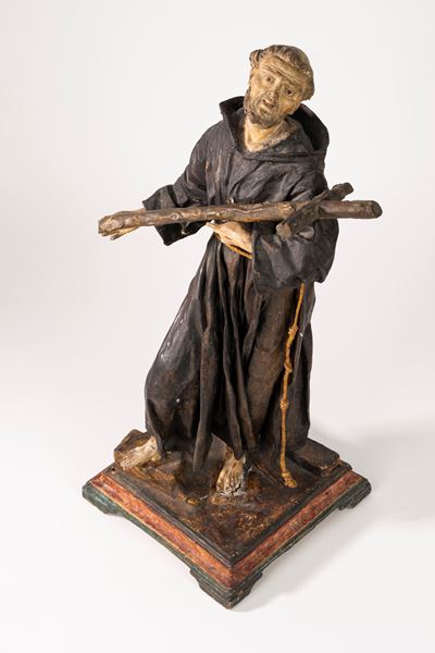 Scultura in Cartapesta Raffigurante San Francesco, Secolo XVIII