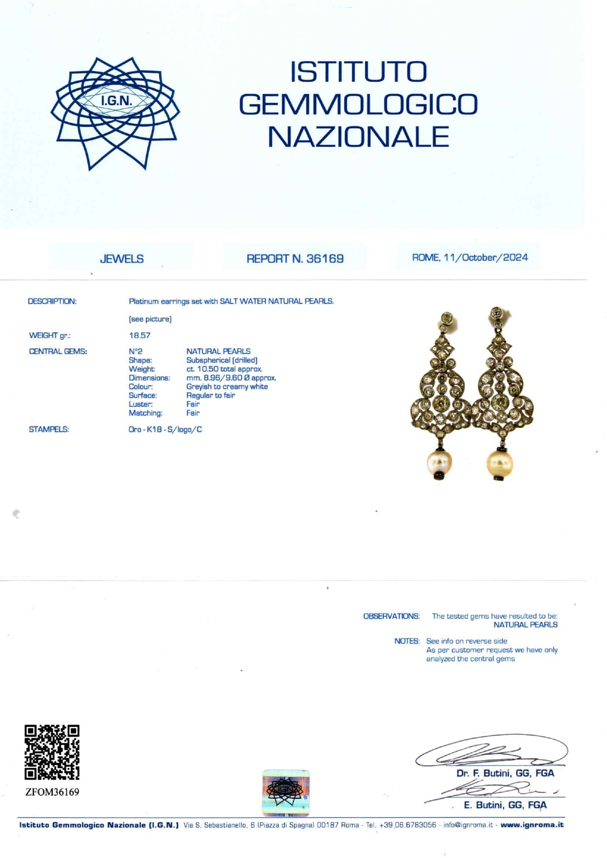 Orecchini con Perle Naturali