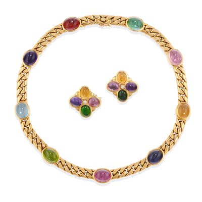 Demi Parure con Pietre di Colore