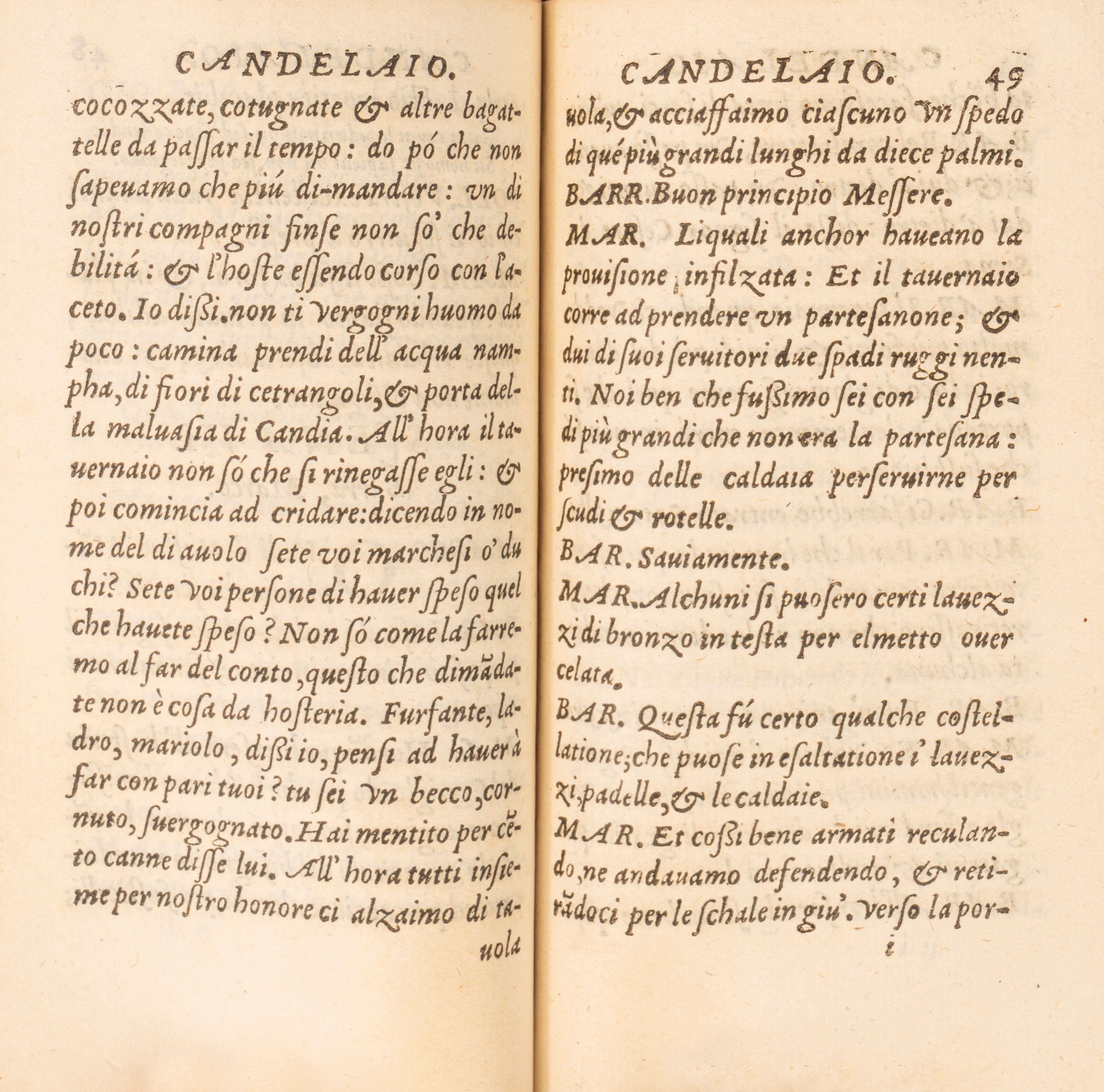 Giordano Bruno - Candelaio Comedia del Bruno Nolano Achademico di Nulla Achademia; Detto il Fasti...
