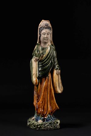 Scultura in gres ad invetriatura "Sancai"