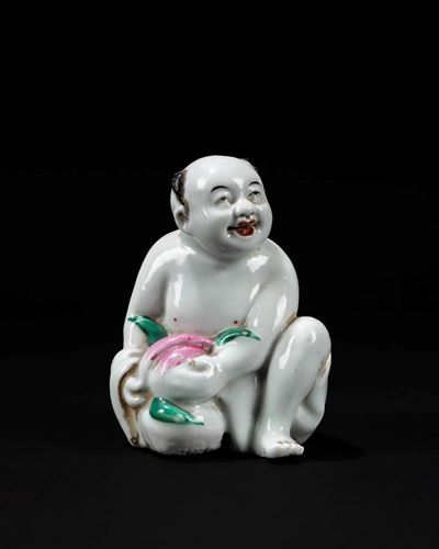 Scultura in Porcellana Famiglia Rosa