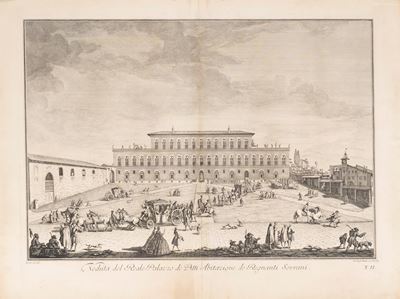 Veduta del Reale Palazzo dei Pitti Abitazione De' Regnanti Sovrani