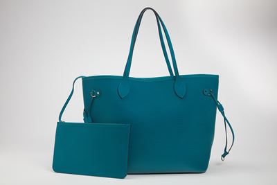 Borsa Neverfull, pelle épi color pavone con pochette, 2013