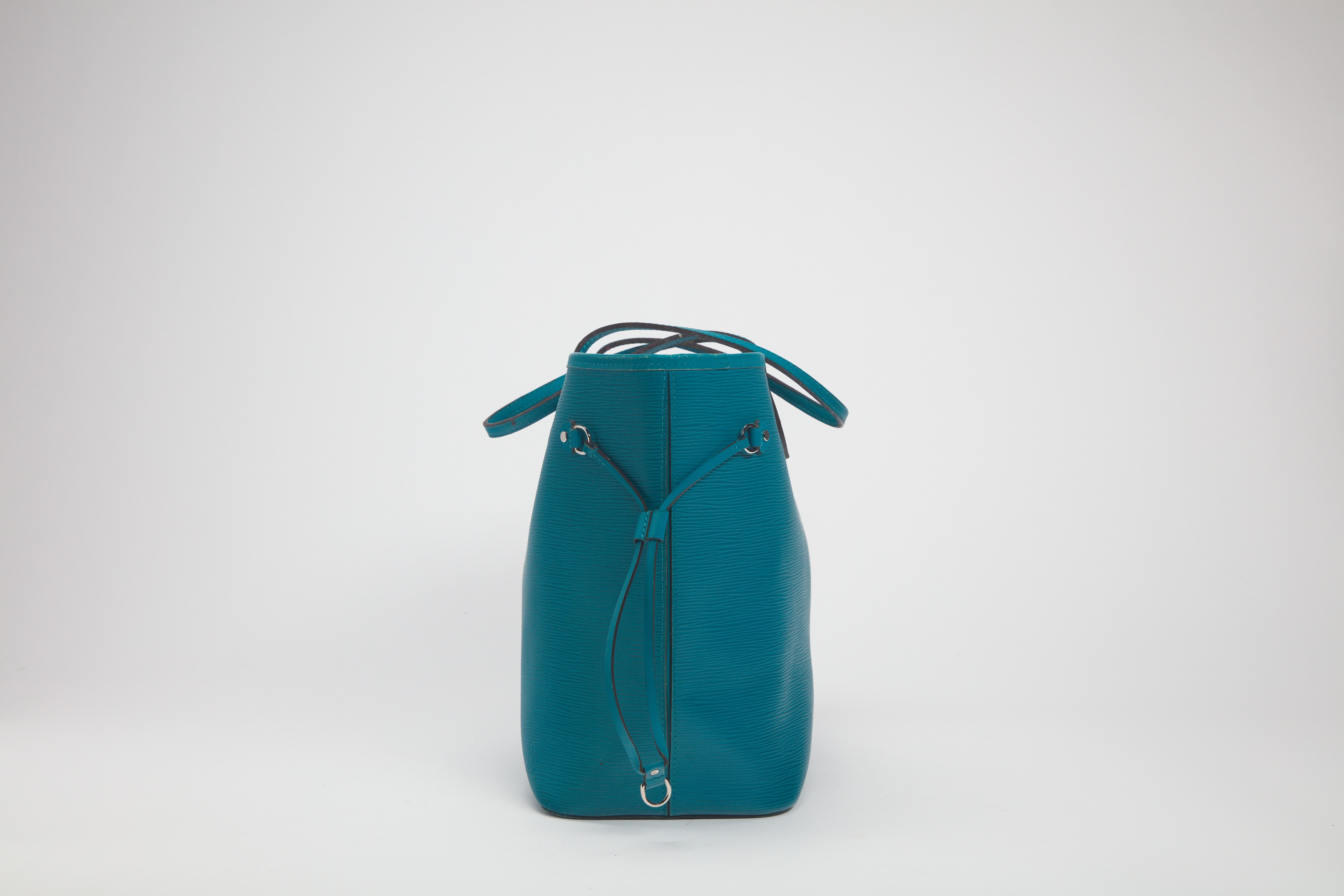Louis Vuitton - Borsa Neverfull, pelle épi color pavone con pochette, 2013