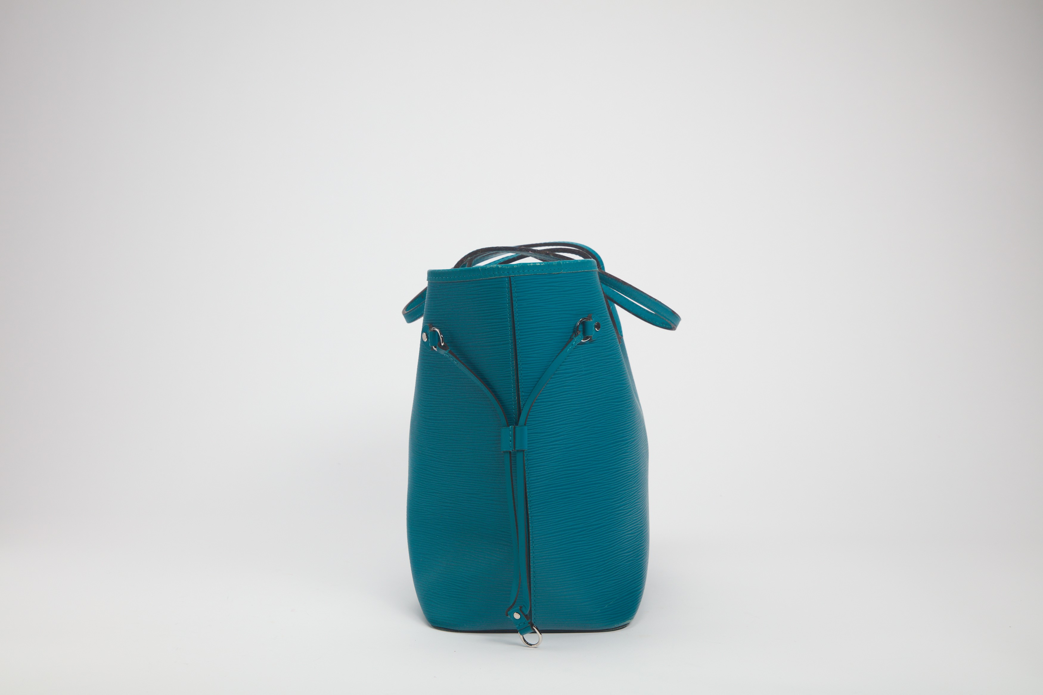 Louis Vuitton - Borsa Neverfull, pelle épi color pavone con pochette, 2013