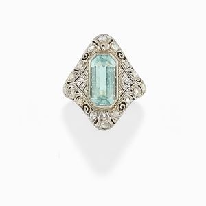 Anello in oro bicolore 14K