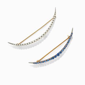 Due spille in oro giallo 14K