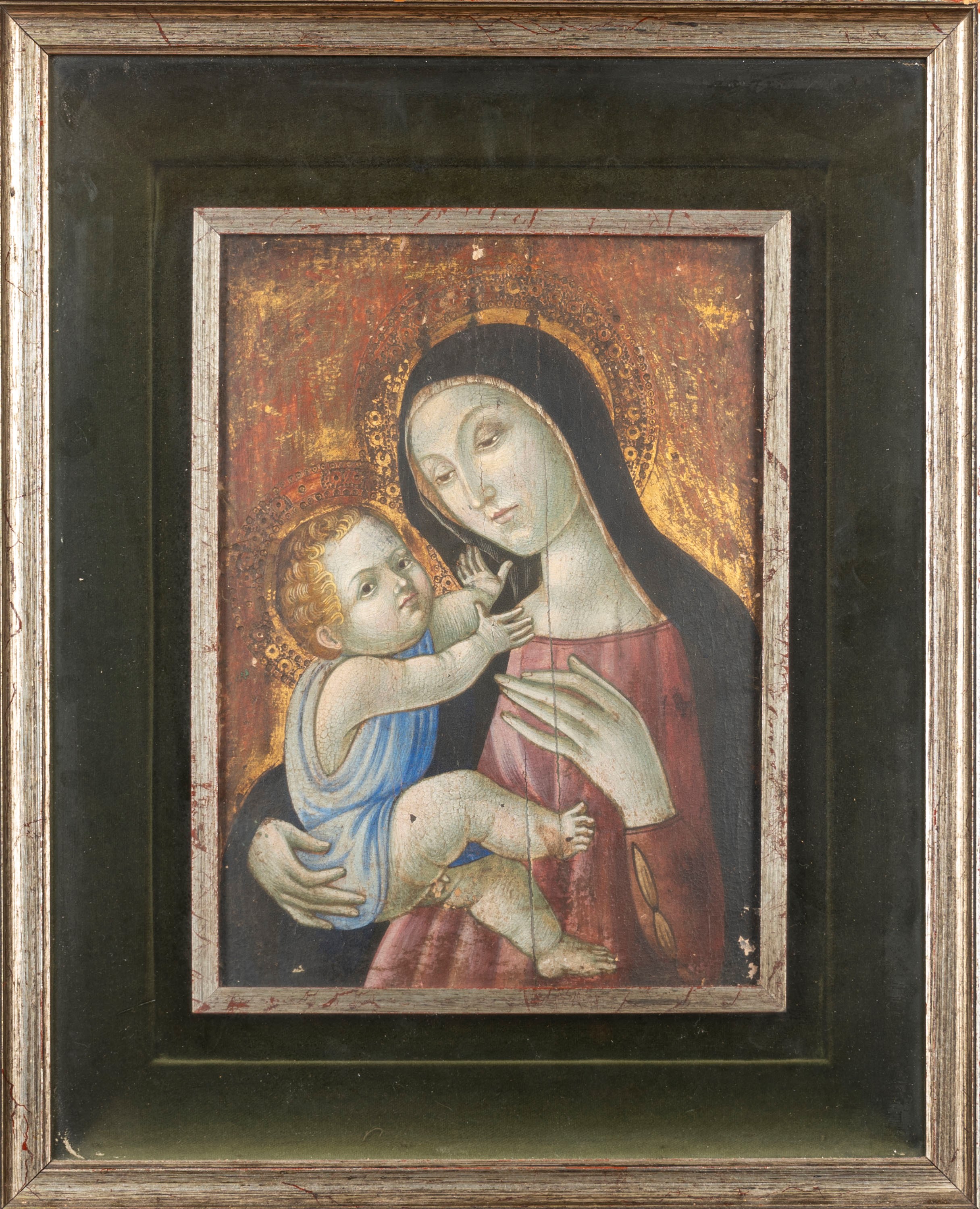 Imitatore di Lorenzetti - Madonna con Bambino, olio su tavola