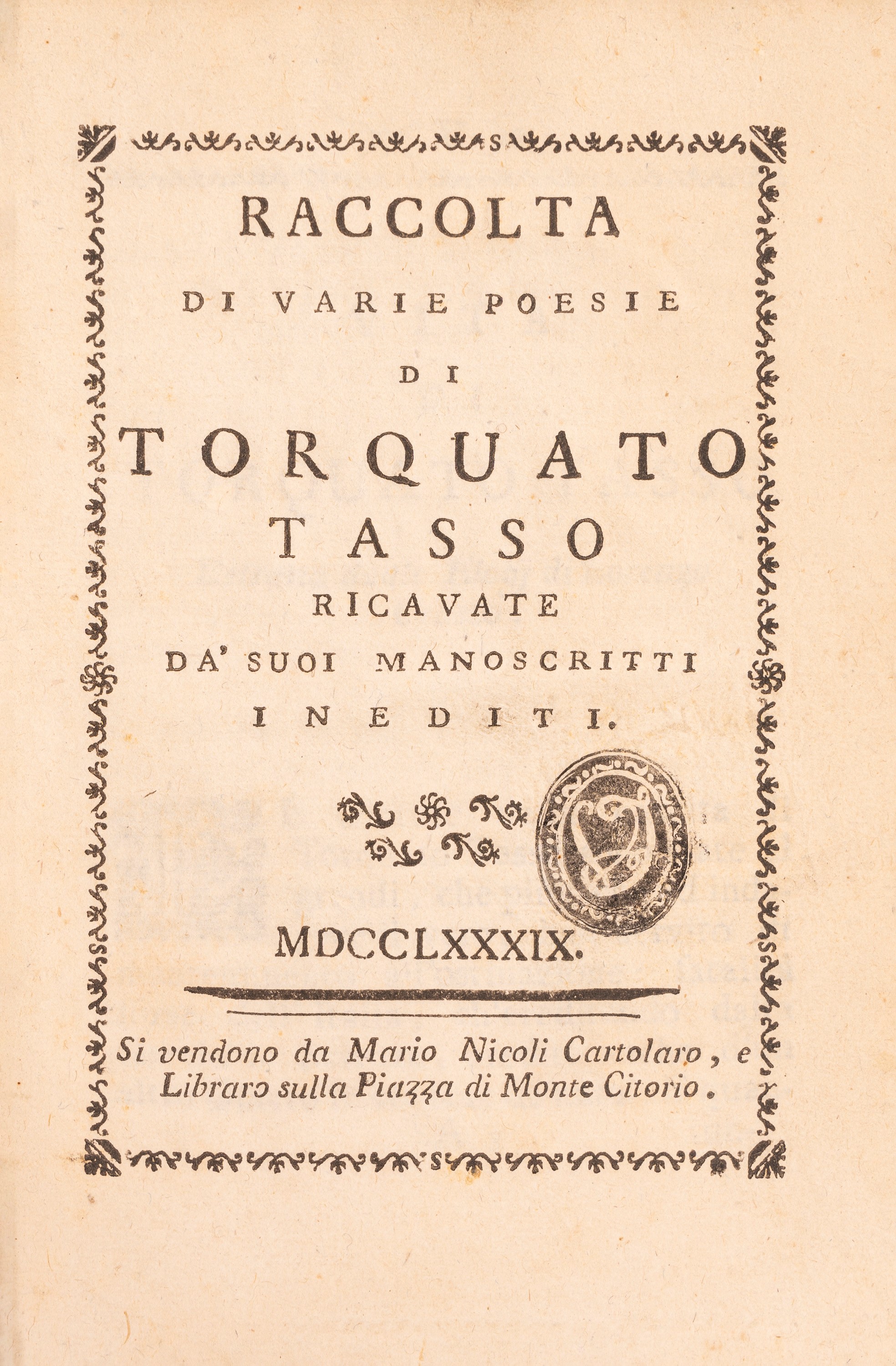 Torquato Tasso - Lotto Composto da 5 Edizioni Tassiane in Italiano e in Francese