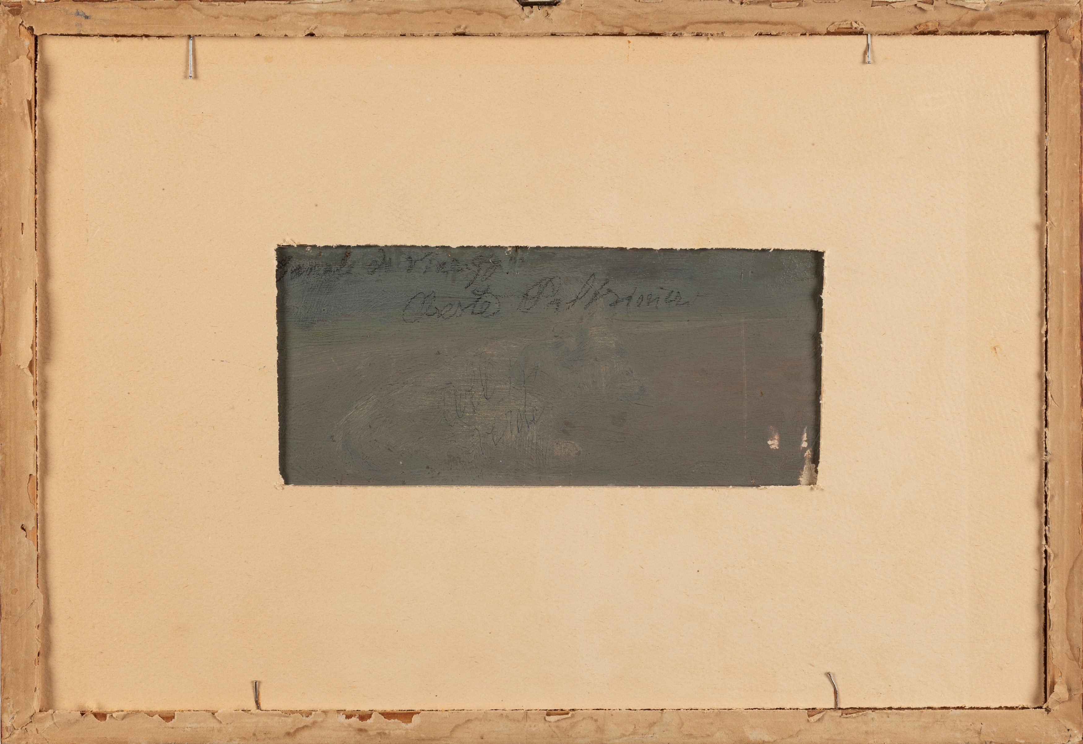 Oreste Paltrinieri - Casale a Viareggio, olio su cartone pressato