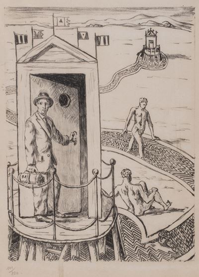 L'ospite misterioso, litografia, es. 111/120, 1934