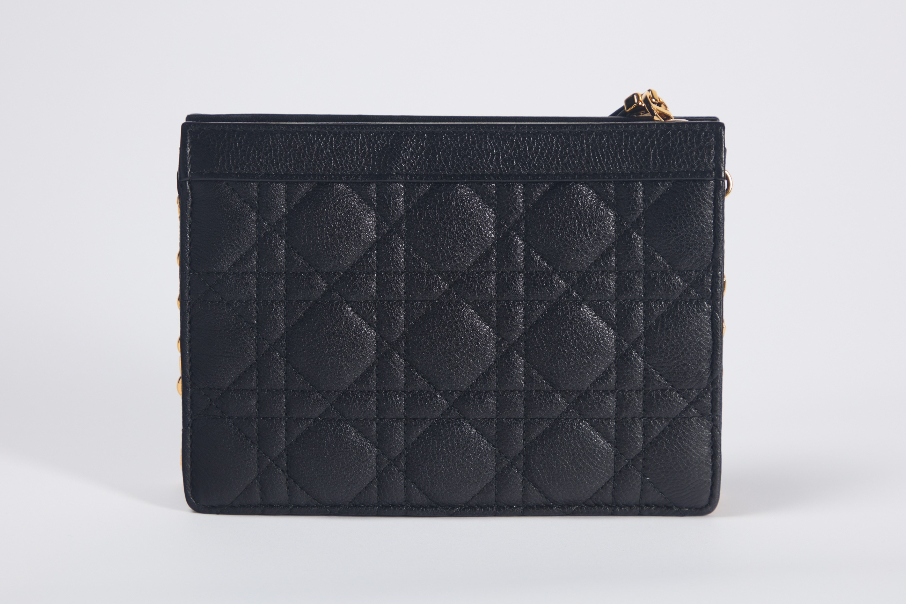 Christian Dior - Pochette Caro in pelle cannage nera