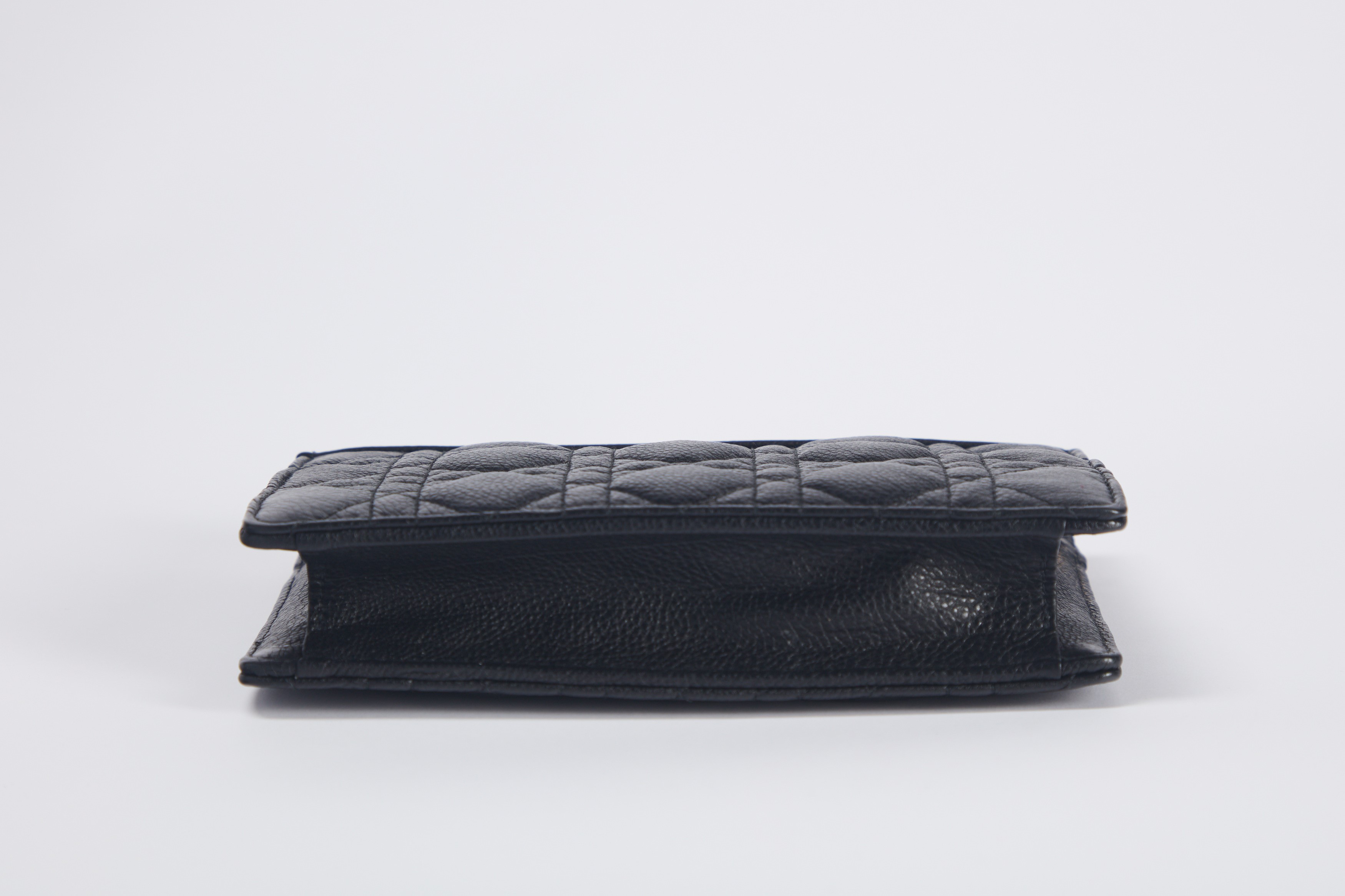 Christian Dior - Pochette Caro in pelle cannage nera