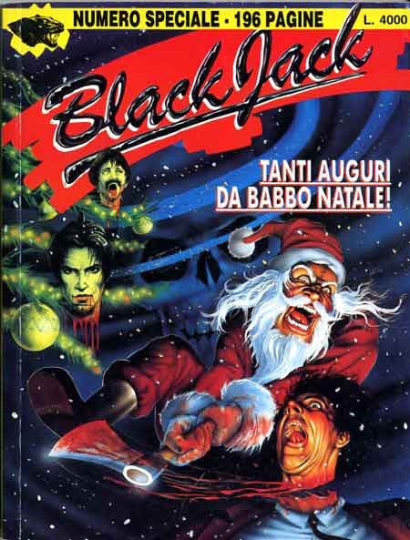Marco Firinu - Black Jack - Tanti auguri da Babbo Natale, tempera e aerografo su cartone