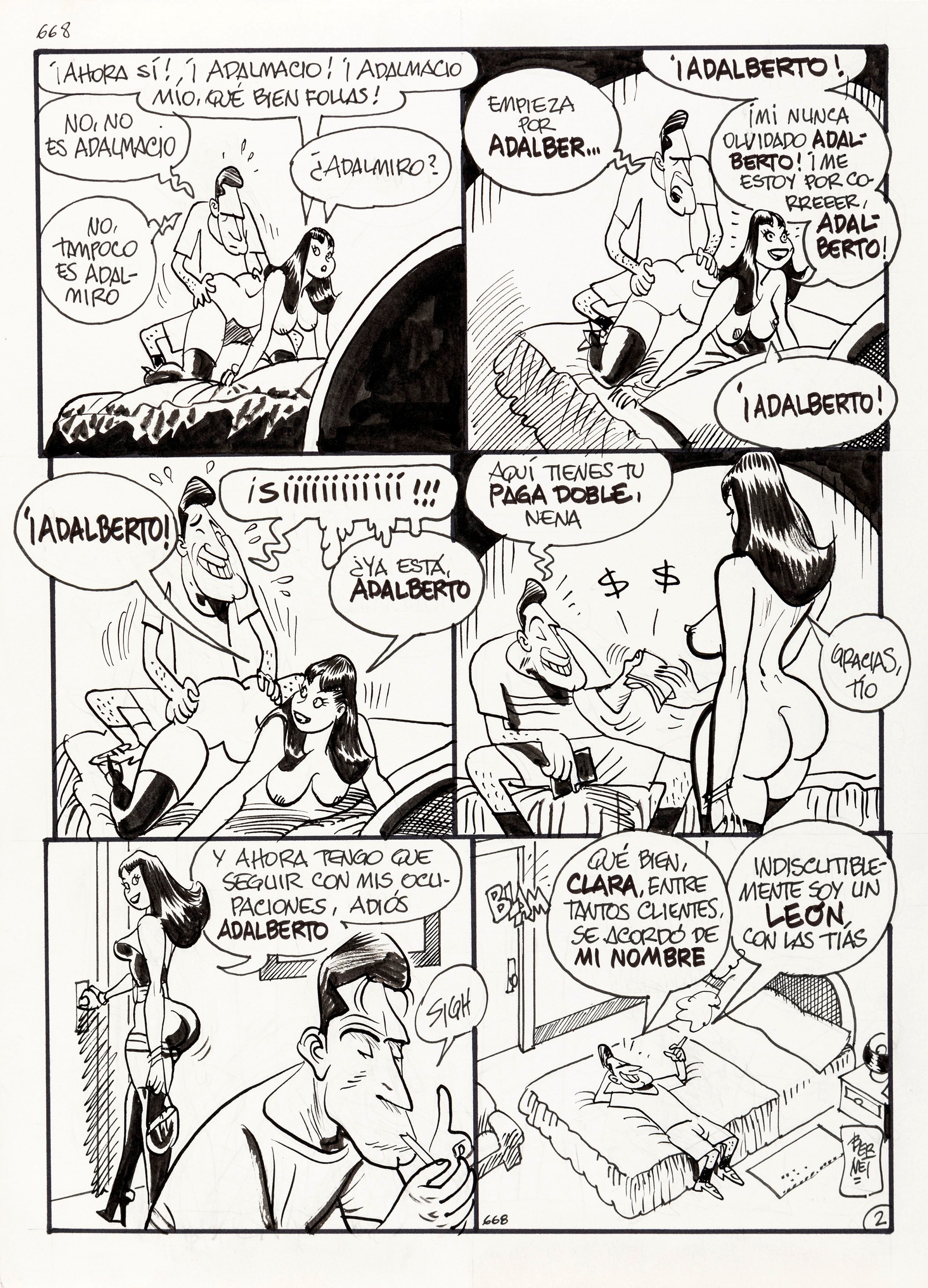 Jordi Bernet - Chiara di notte - Tavole originali in matita e china