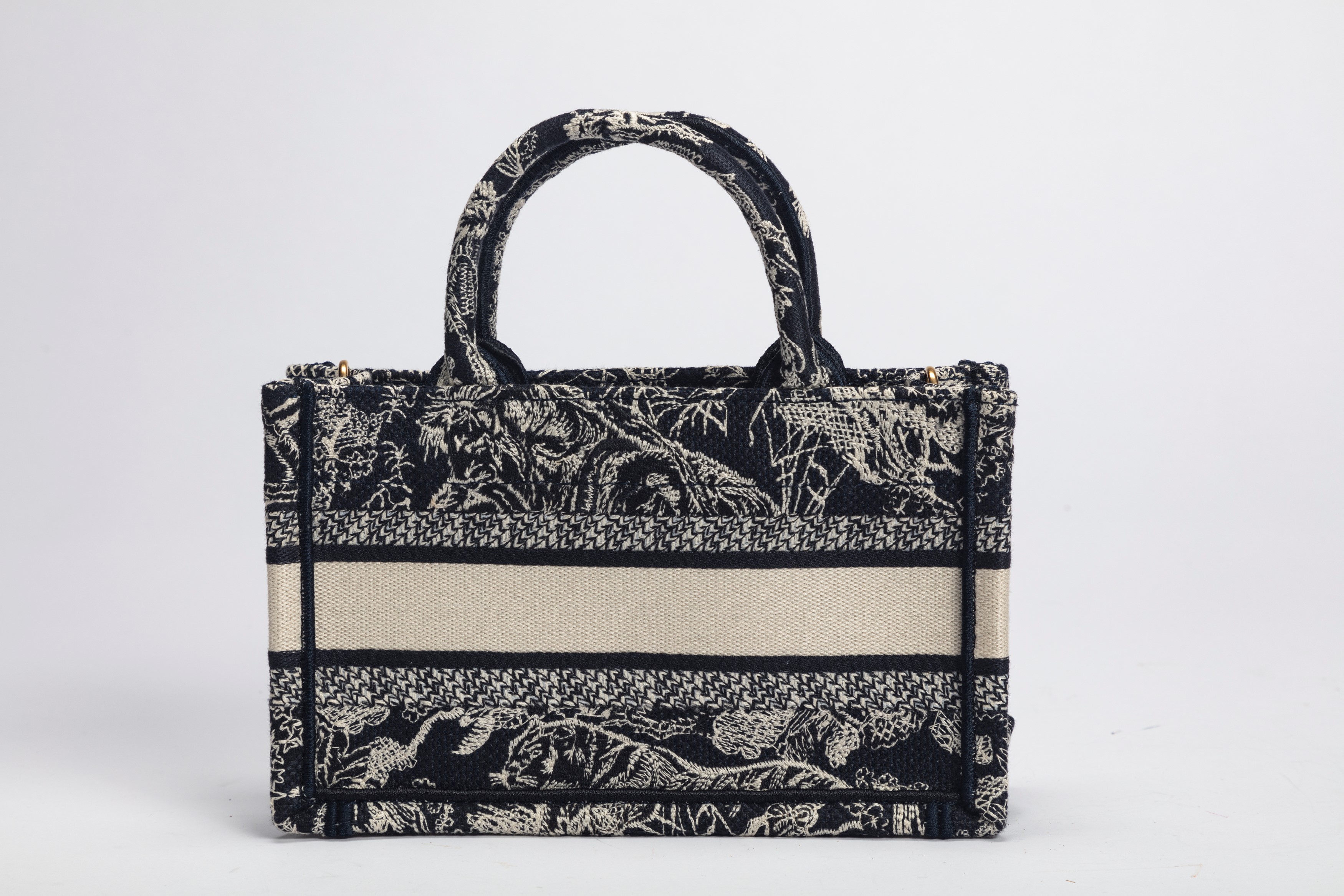 Christian Dior - Borsa mini Dior Book Tote in tessuto Toile de Jouy Reverse