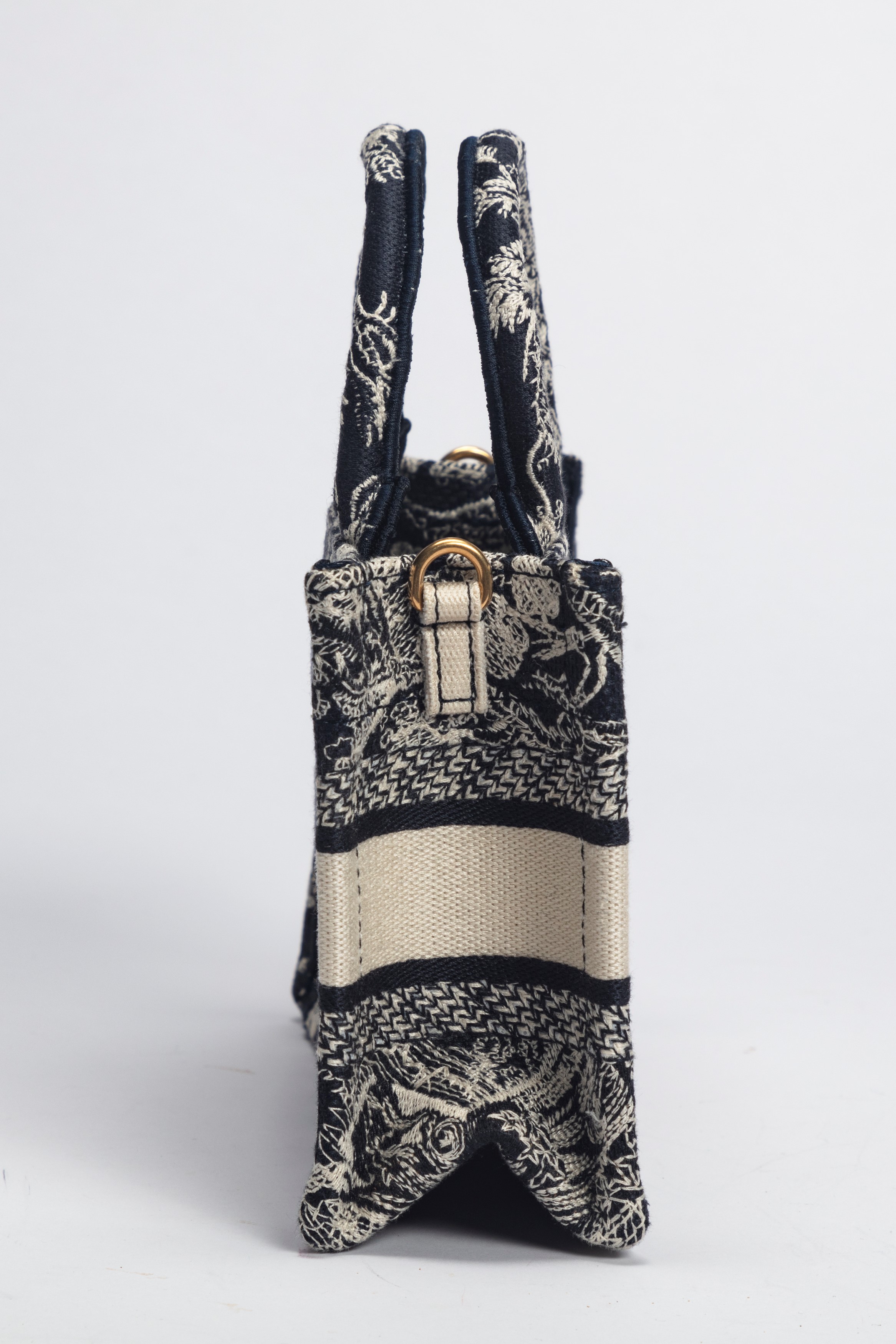 Christian Dior - Borsa mini Dior Book Tote in tessuto Toile de Jouy Reverse