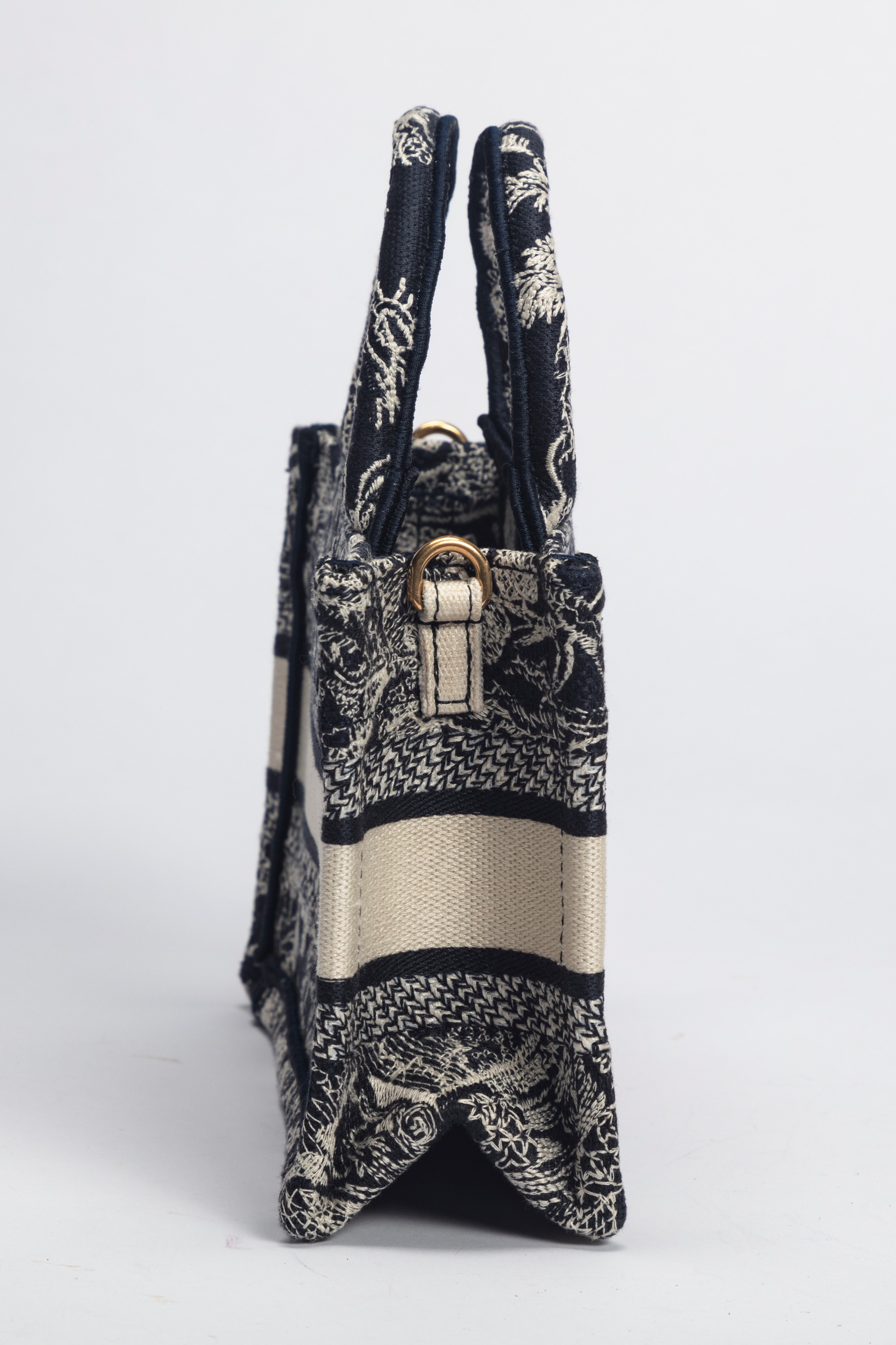 Christian Dior - Borsa mini Dior Book Tote in tessuto Toile de Jouy Reverse