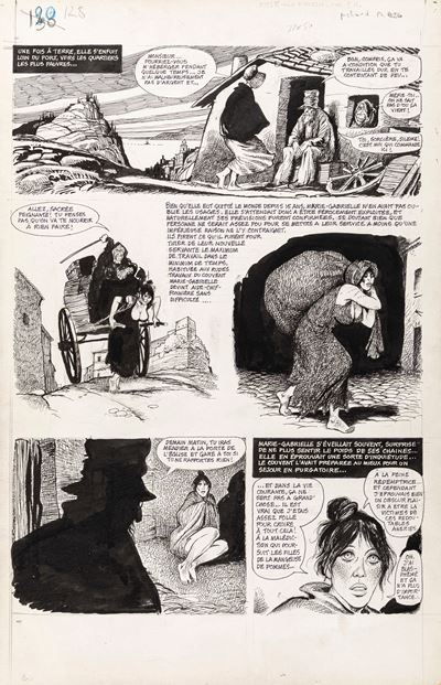 Marie-Gabrielle de Saint-Eutrope, matita e china su cartone