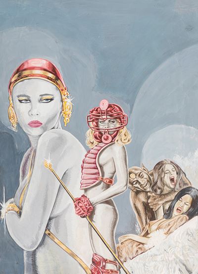 Originale di copertina per 'Swnaah, l'eterna', tempera su cartoncino