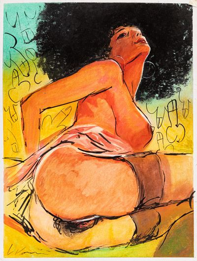 Sensazioni primitive, tempera su cartone