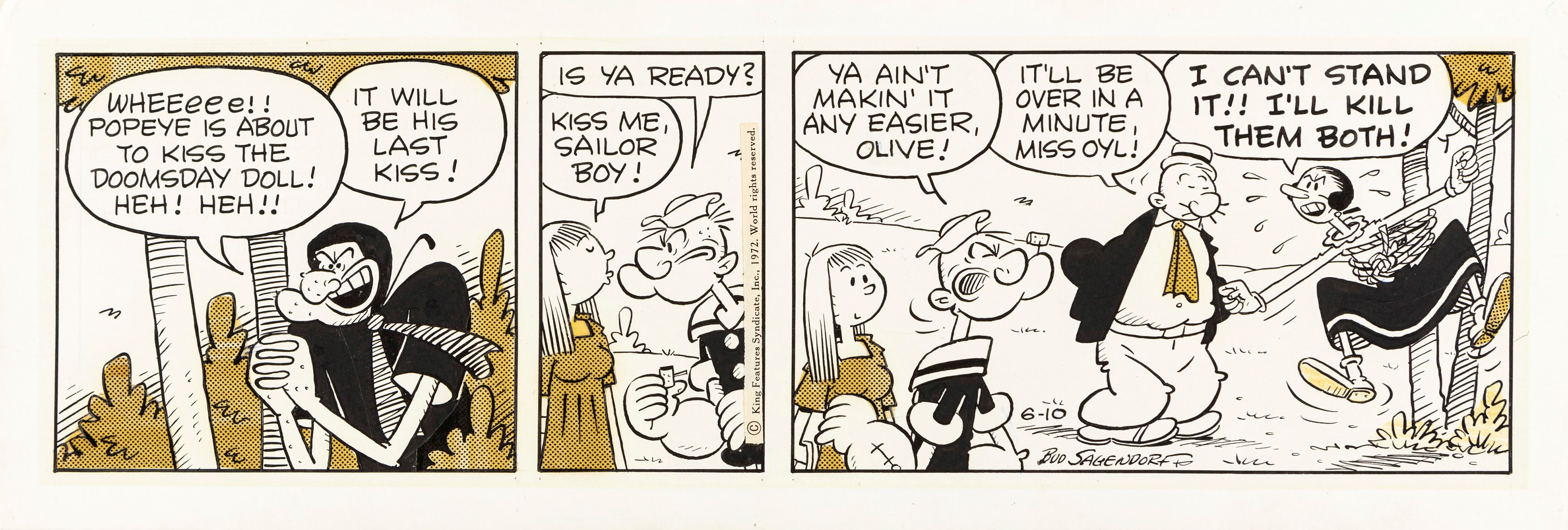 Bud Sagendorf - Popeye 1972 | Original Comic Arts & Illustrations