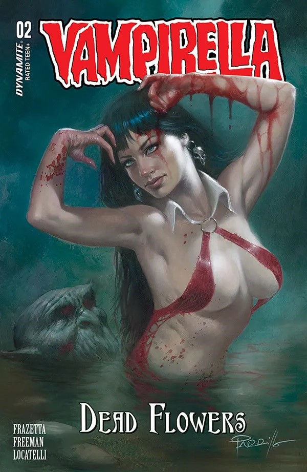 Lucio Parrillo - Vampirella - Dead Flowers, olio su legno