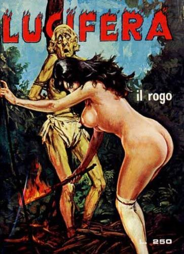 Averardo Ciriello - Lucifera - Il rogo, tempera su cartone