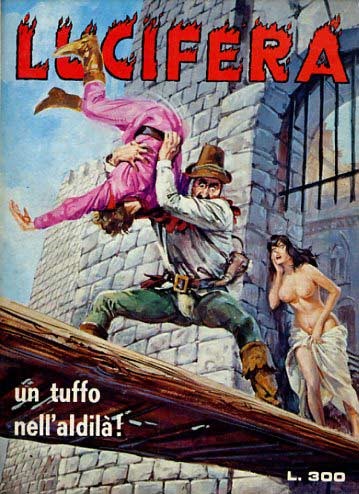 Averardo Ciriello - Lucifera - Un tuffo nell'Aldilà!, tempera su cartone