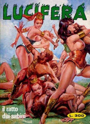 Averardo Ciriello - Lucifera - Il ratto dei Sabini, tempera su cartone