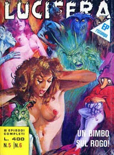 Averardo Ciriello - Lucifera - Un bimbo sul rogo!, tempera su cartone