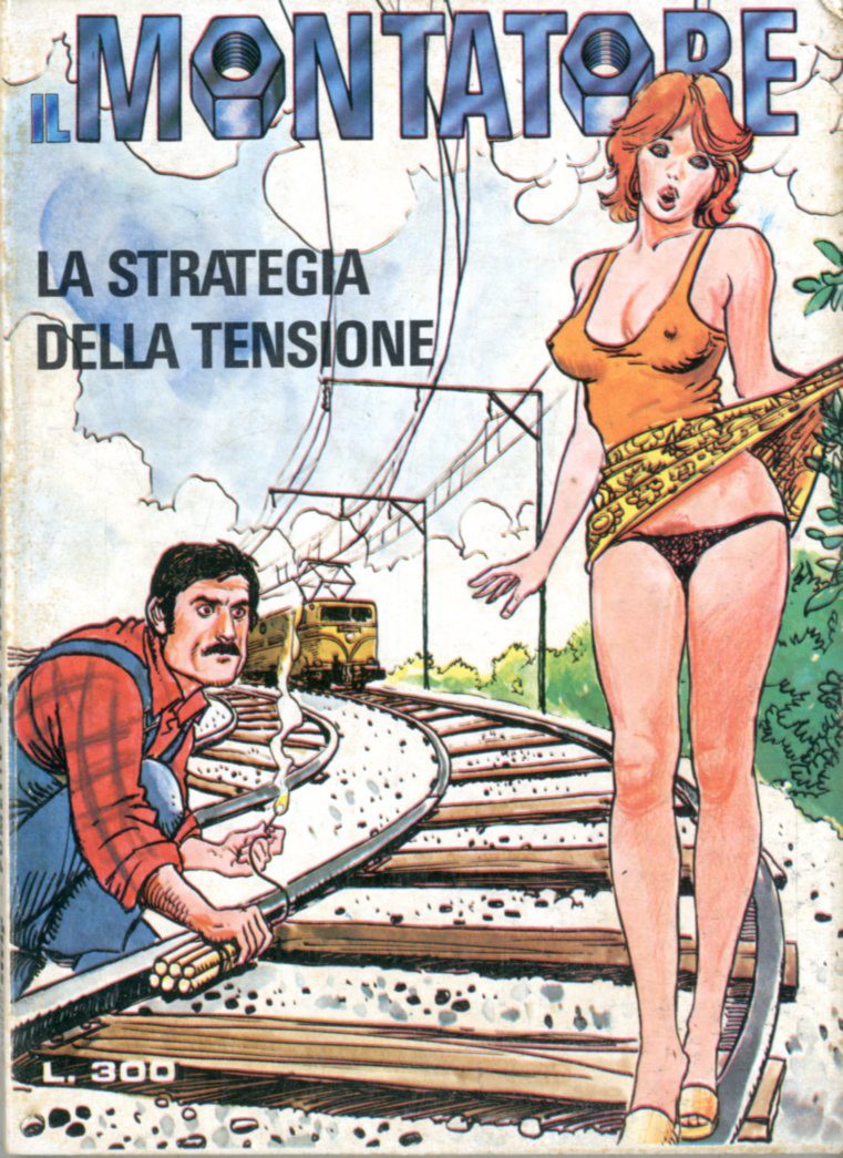 Milo Manara - Il Montatore - La strategia della tensione, pastelli, china e acquerello su cartonc...