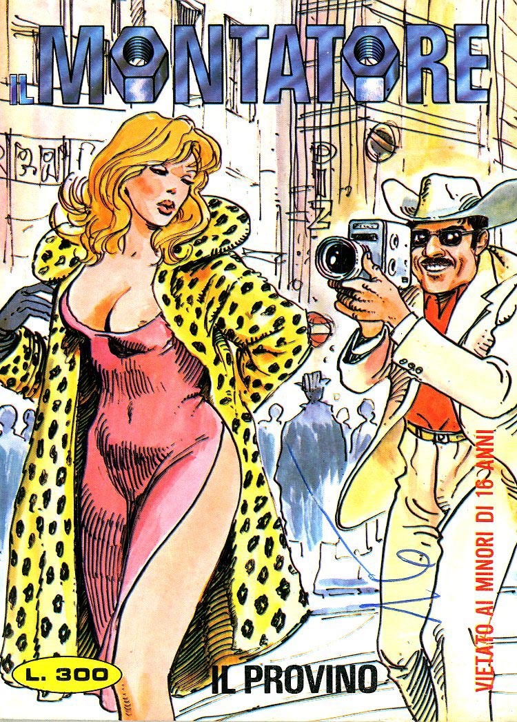 Milo Manara - Il Montatore - Il provino, matita, china e acquerello su cartoncino