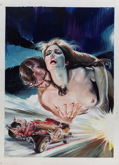 Salto mortale - Originale di copertina in tempera su cartone