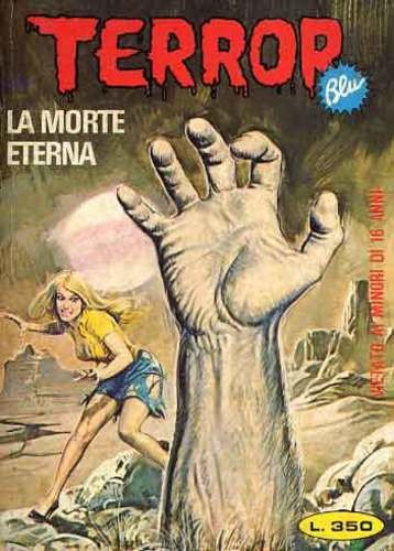 Enzo Sciotti - Terror Blu - La morte eterna, tempera su cartone