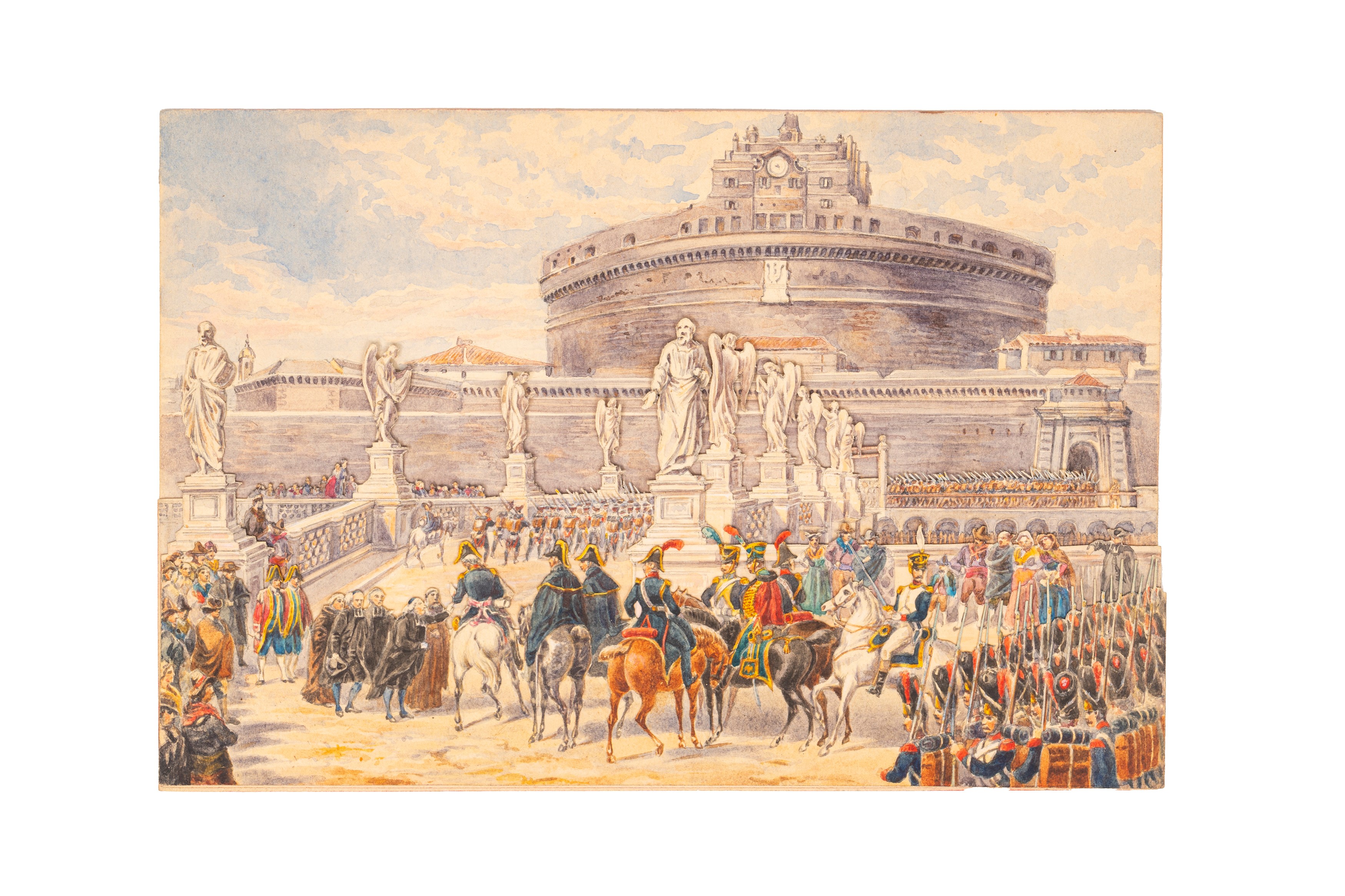 Napoleone Bonaparte - Diorami Napoleonici, acquarelli su cartoncino