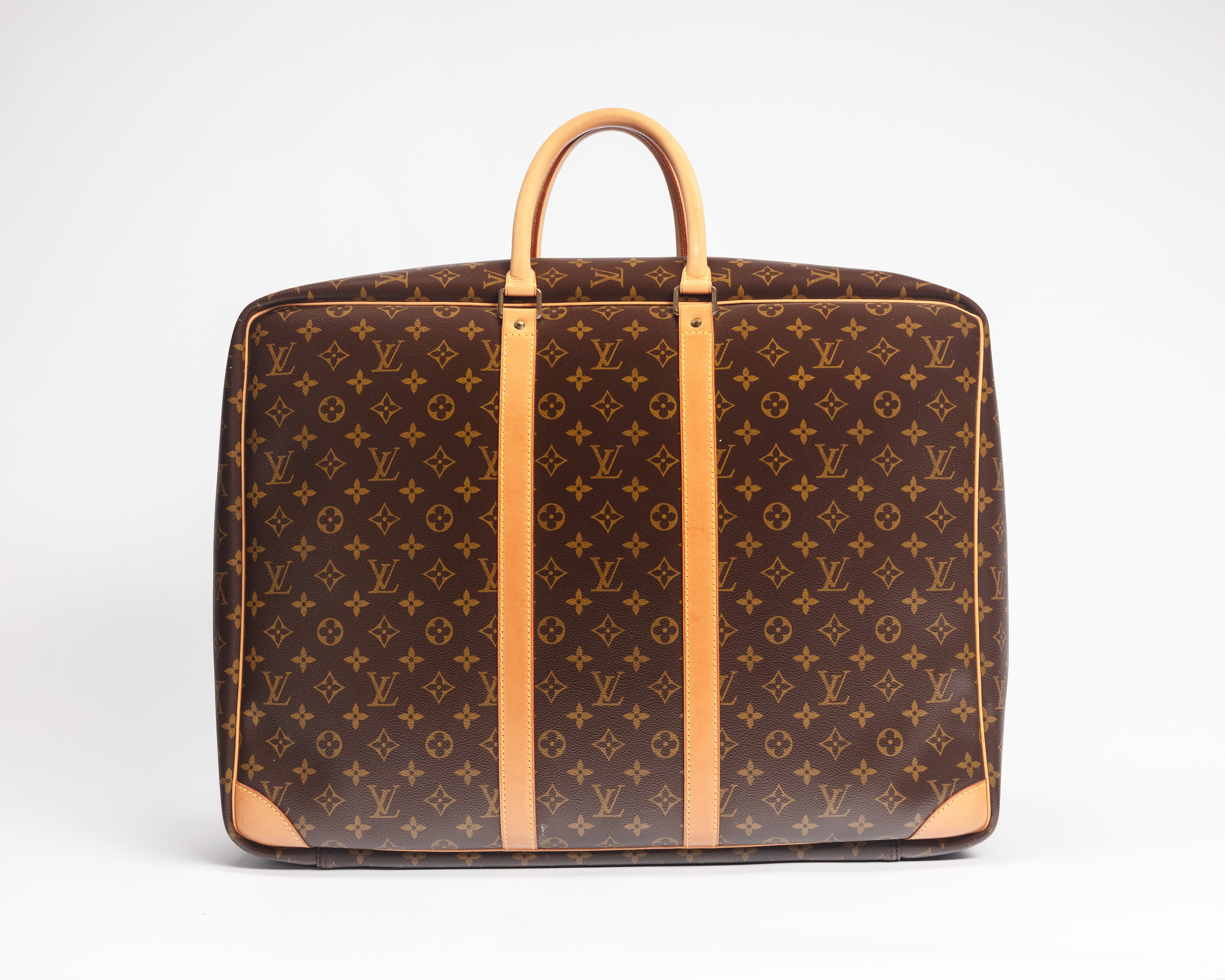Louis Vuitton - Valigia morbida in tela Monogram con profili in vacchetta